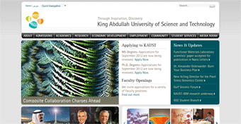 King Abdullah University of Science & Technology Website