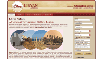 Libyan Airlines Website