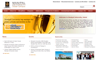 MANIPAL University - Dubai Campus Website