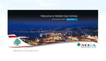 Middle East Airlines (MEA) Air Leban Website