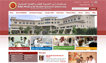 Ras Al Khaimah Medical & Health Sciences University Website