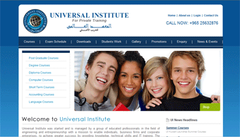 Universal Institute Website