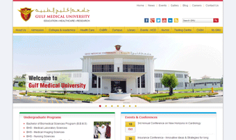 Gulf Medical University Website