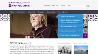 New York University - Abu Dhabi Website