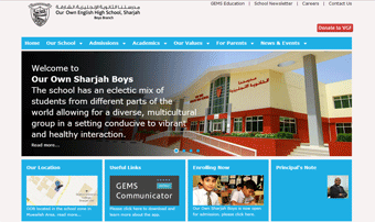 Our Own English High School Sharjah, Boy’s Website