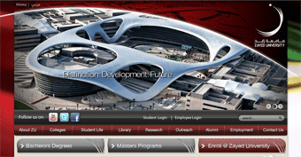 Zayed University Website